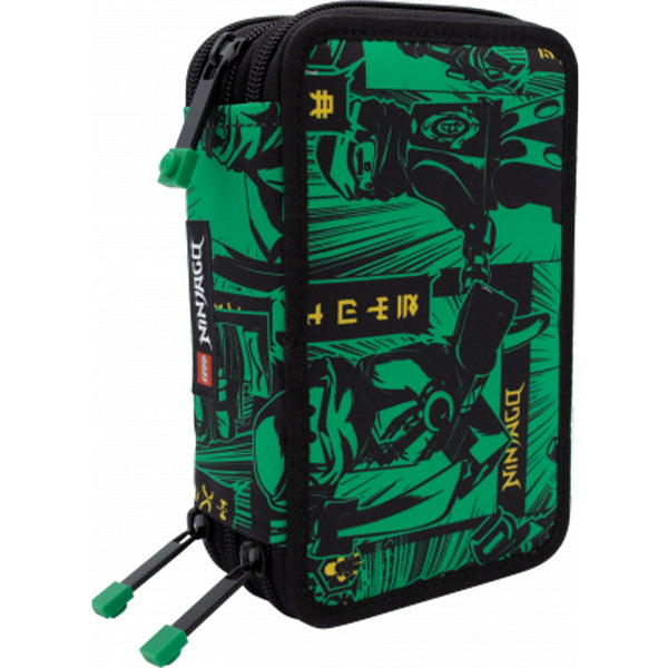 LEGO ASTUCCIO 3 ZIP NINJAGO VERDE Astuccio scolastico con articoli da disegno
