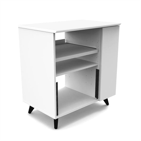 Glorious MODULAR SIDE RACK WHT Mobile Stazione lavoro per studio modulare Bianco