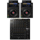 AlphaTheta CDJ-3000X COPPIA Multilettore Multiplayer Pro Dj + DJM-V10 Mixer DJ