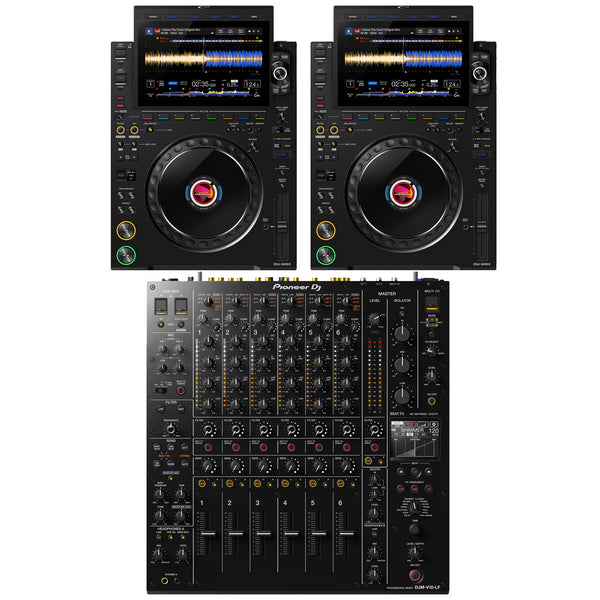 AlphaTheta CDJ-3000X COPPIA Multilettore Multiplayer Pro Dj + DJM-V10-LF MixerDJ