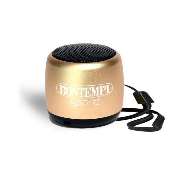 Bontempi 49 01102 Tech MINI SPEAKER cassa audio portatile bluetooth da 2w, Oro