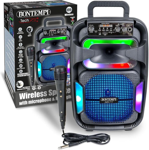 Bontempi 49 1030 Tech SPEAKER WIREL. Cassa 120w batteria+bluetooth+Mic cabl.+TWS