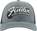 Fender Stratocaster Guitar Hat Heather Gray Cappello con logo Fender sul fronte - GlobalNet Shop
