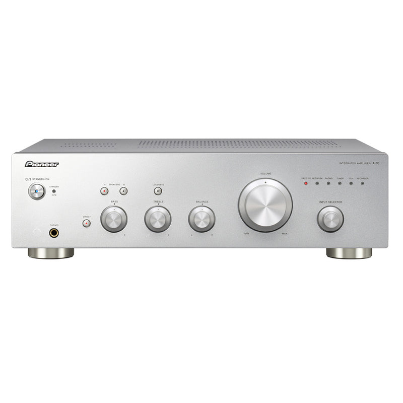 Pioneer A-10AE-S Amplificatore integrato 2x50w, Direct Energy, Phono MM, Silver