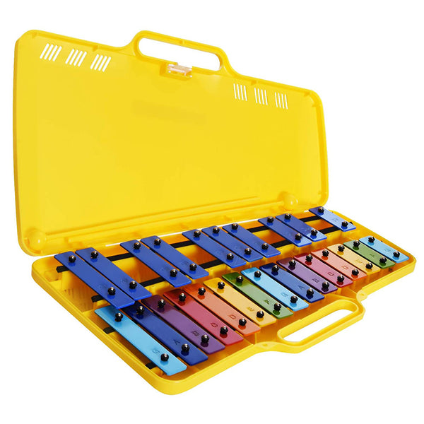 Angel Music AG-25N3 Metallofono Glockenspiel Cromatico 25 N. SOL4-6 Ast. Giallo