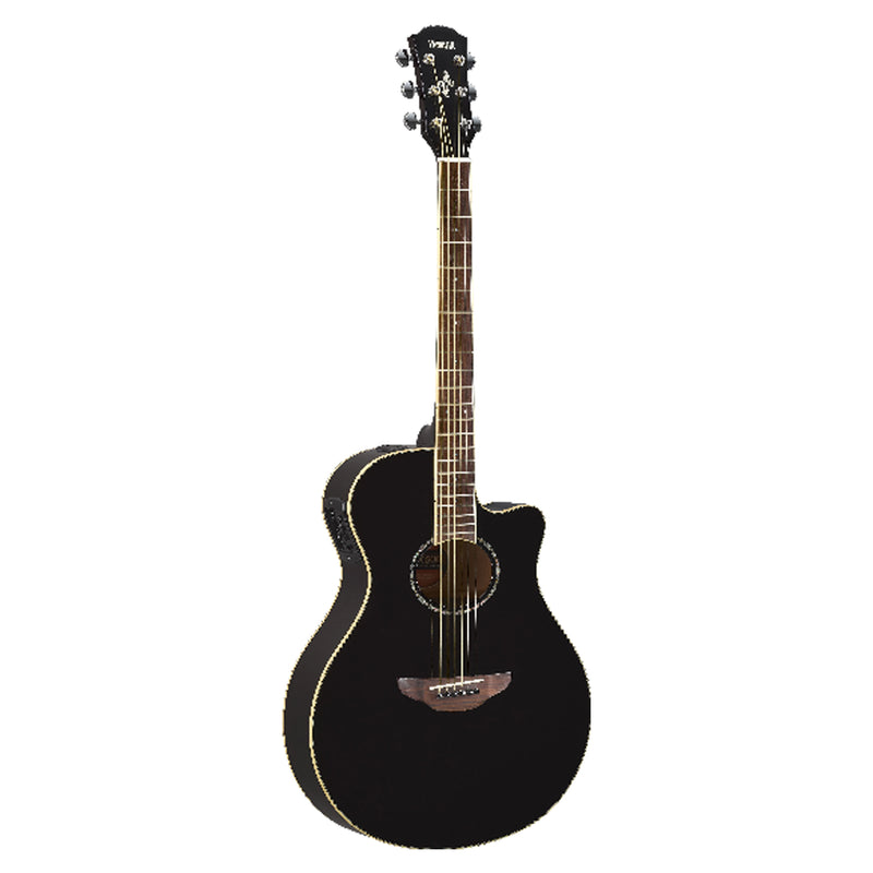 Yamaha APX600 BL Chitarra Acustica Elettrificata CutAway, Black, Nera