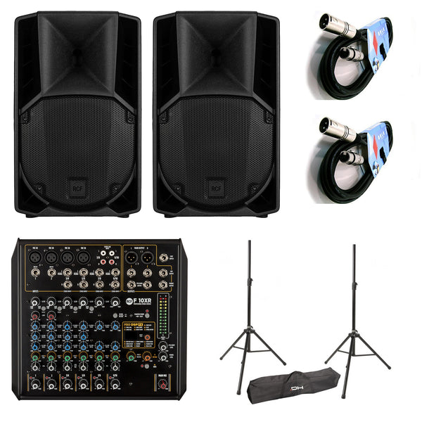 RCF ART 715-A MK5 COPPIA +F 10XR MIXER + DHSS50KIT STATIVI + BULK250LU10 COPPIA
