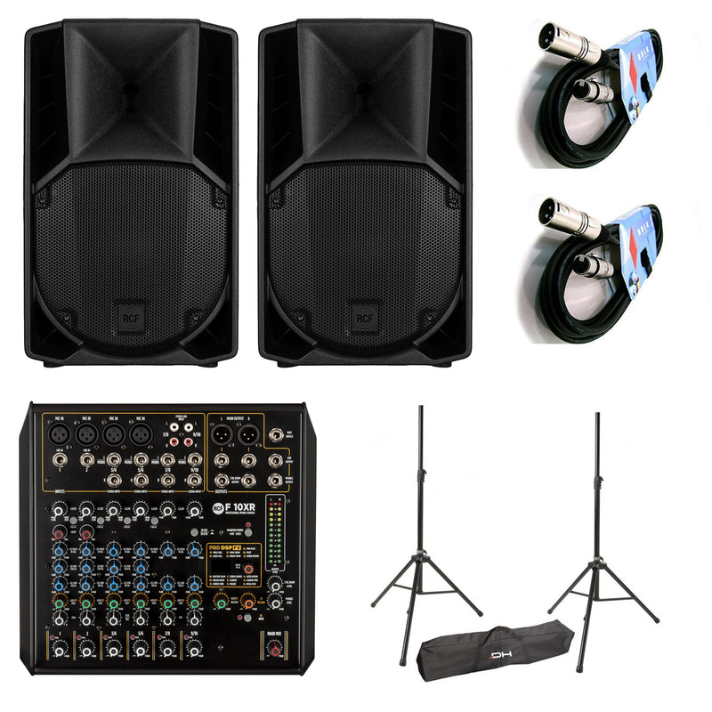 RCF ART 715-A MK5 COPPIA +F 10XR MIXER + DHSS50KIT STATIVI + BULK250LU10 COPPIA