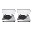 Audio-Technica AT-LP120XUSBSV Coppia Giradischi Professionale per Dj, Silver - GlobalNet Shop