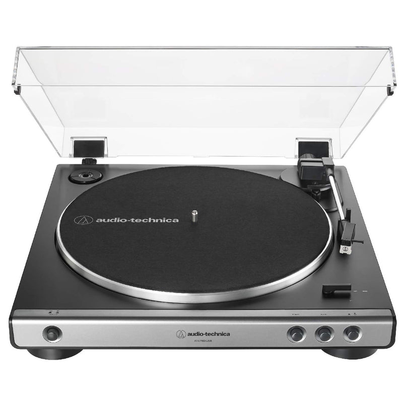 Audio-Technica AT-LP60XUSB GM Giradischi automatico a cinghia e con USB, Grigio