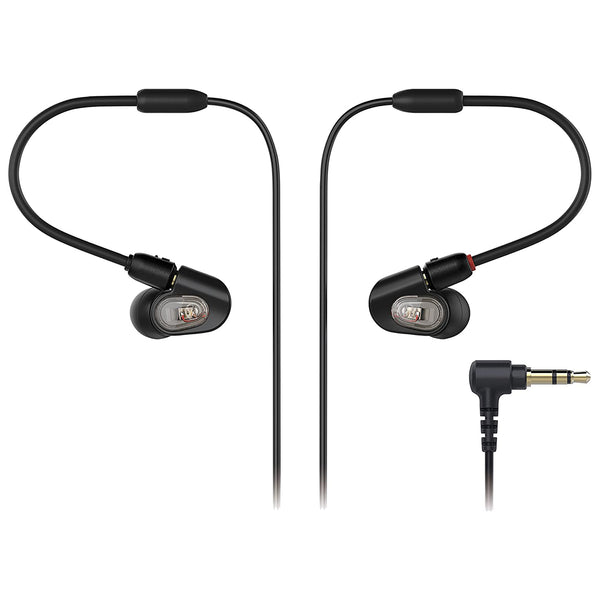 Audio-Technica ATH-E50 Auricolari professionali In-Ear driver push-pull, Nero