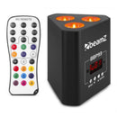 Beamz BBP93 Uplight Par 3x10W Led RGBW 4in1 da 10w con batteria con DMX e IRC