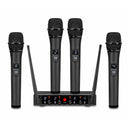Rondson BE-2040-4MIC Sistema microfonico wireless con 4 Palmari, Nero