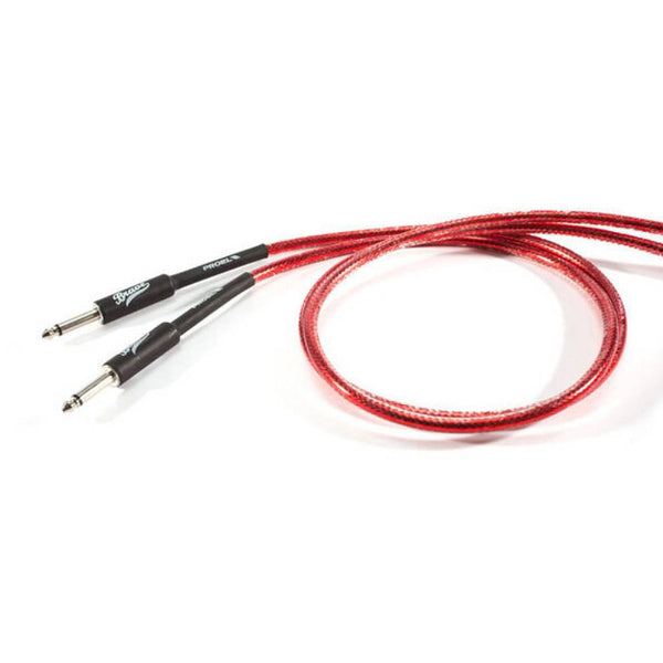 Proel BRV100LU6TR Cavo Jack Mono 6.3 mm a Jack mono 6.3mm flessibile 6 mt. Rosso