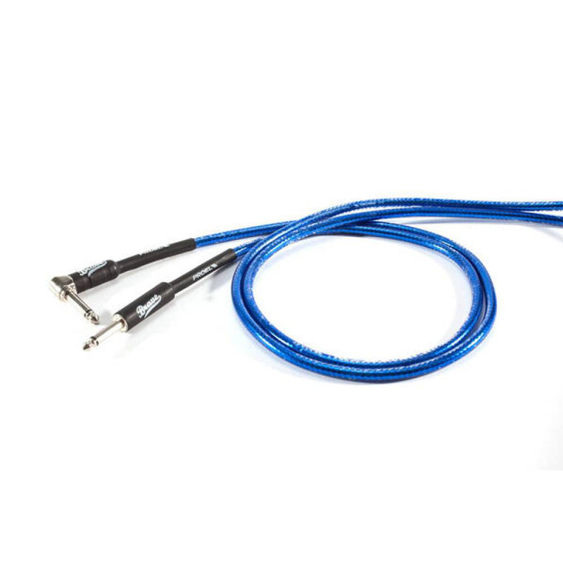 Proel BRV120LU6TB Cavo audio Jack mono 6.3mm a Jack m 6.3mm angolo 6m Trasp. Blu