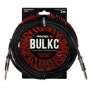 Proel BULK100CLU3BK Cavo telato jack Mono 6.3 a jack Mono 6.3 mm da 3mt Nero - GlobalNet Shop