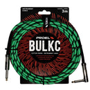 Proel BULK120CLU3GN Cavo jack Mono 6.3 a jack Mono 6.3 mm angolo 3mt Verde/Nero - GlobalNet Shop