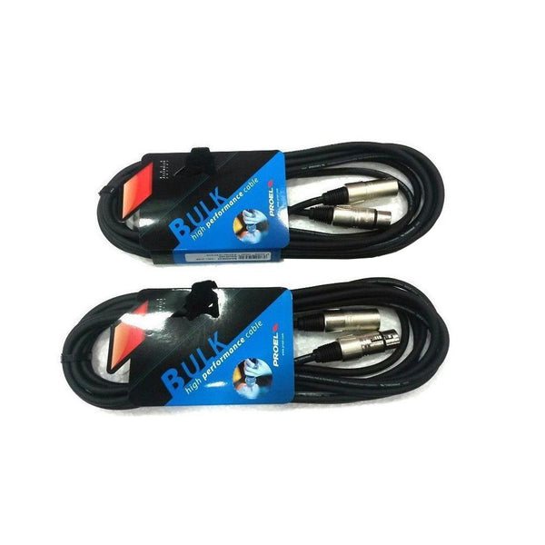Proel BULK250LU15 Coppia Cavo audio Cannon XLR 3P Maschio a XLR 3F Femmina, 15mt