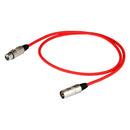 Proel BULK250LU3RD Cavo audio Cannon XLR 3P M a Cannon XLR 3F F, 3mt, Rosso - GlobalNet Shop