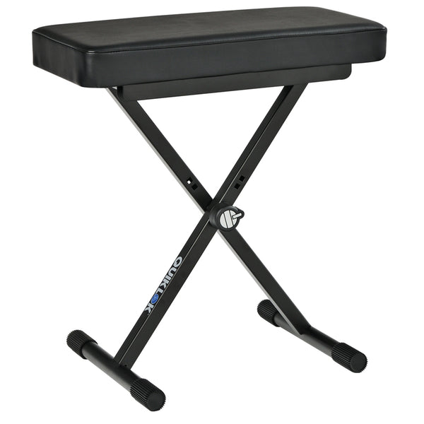 Quik Lok BX8 Panchetta Serie Basic per piano o tastiera cuscino imbottito, Nero