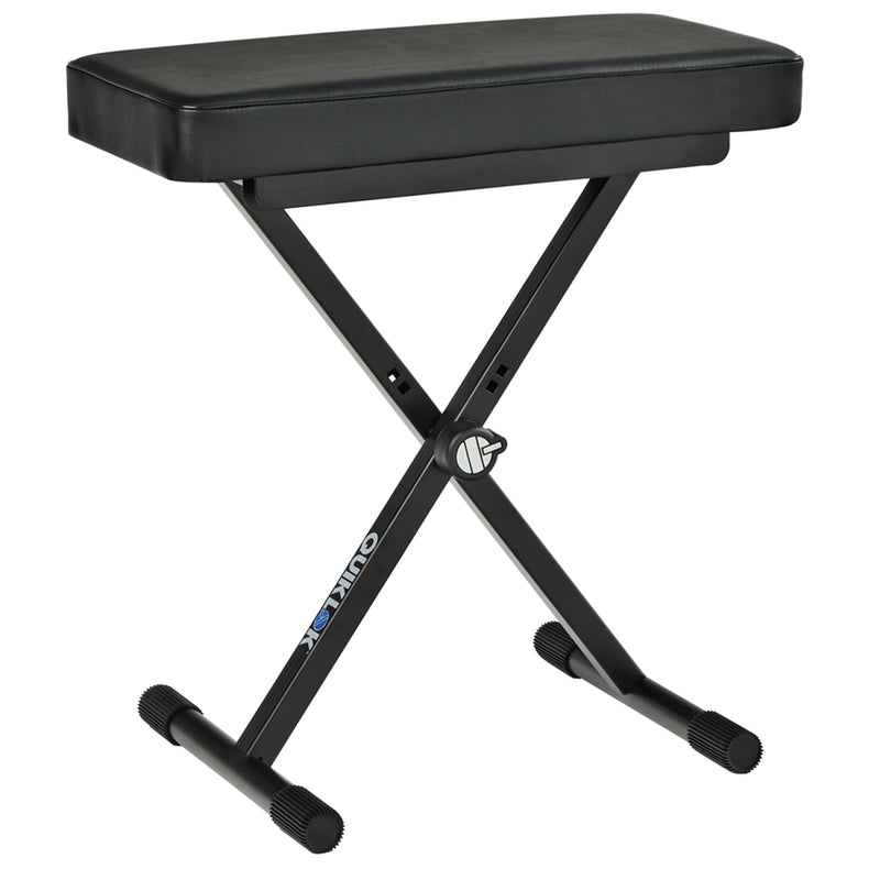 Quik Lok BX8 Panchetta Serie Basic per piano o tastiera cuscino imbottito, Nero