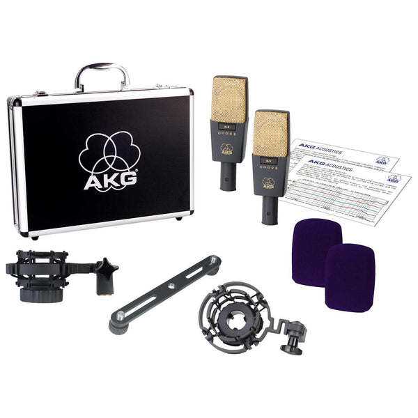 AKG C414 XLII Matched Pair Microfoni Pro Cablato, multi-pattern, per ogni applicazione