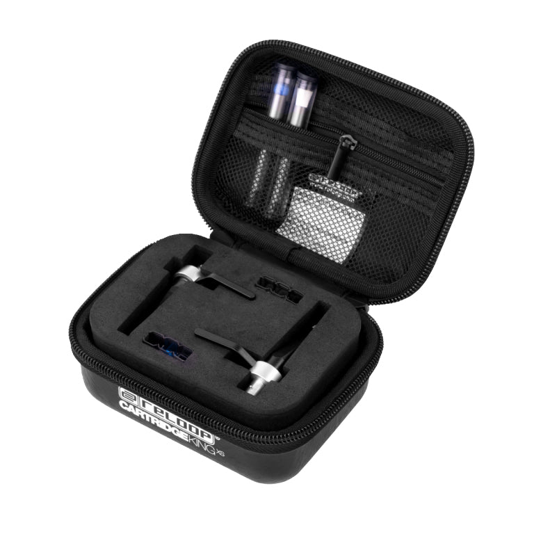 Reloop CARTRIDGE KING XS Custodia trasporto Dj x 2 testine e stili + accessori