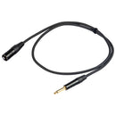 Proel CHL220LU6 Cavo audio con connettori Jack Mono 6.3 a Cannon XLR 3P M, 6mt - GlobalNet Shop