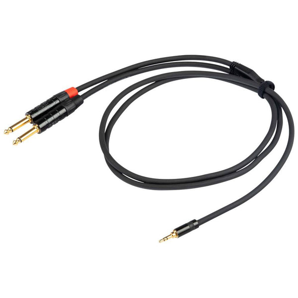 Proel CHLP170LU15 Cavo Y jack 3.5 Stereo a 2 jack 6.3 Mono 1,5mt