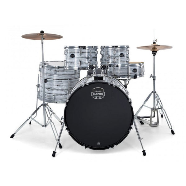 Mapex CM5044FTCFI Comet Fusion 5 pezzi White Marblewood Batteria+Hardware Piatti