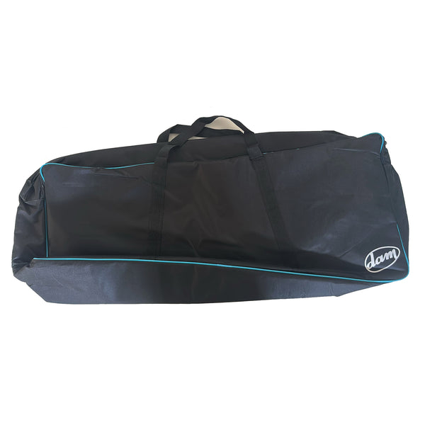 Dam BT100 Borsa trasporto tastiera musicale imbottit. 12mm Nero rifinit. Azzurro
