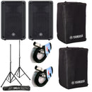Yamaha DBR15 2xCassa Att.1000w+SPCVR-1501 Cover+Quik Lok S171PAK-BB+2BULK250LU10 - GlobalNet Shop