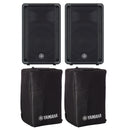 Yamaha DBR15 Coppia Cassa Attiva da 1000w Picco + SPCVR-1501 Coppia Cover, Nero