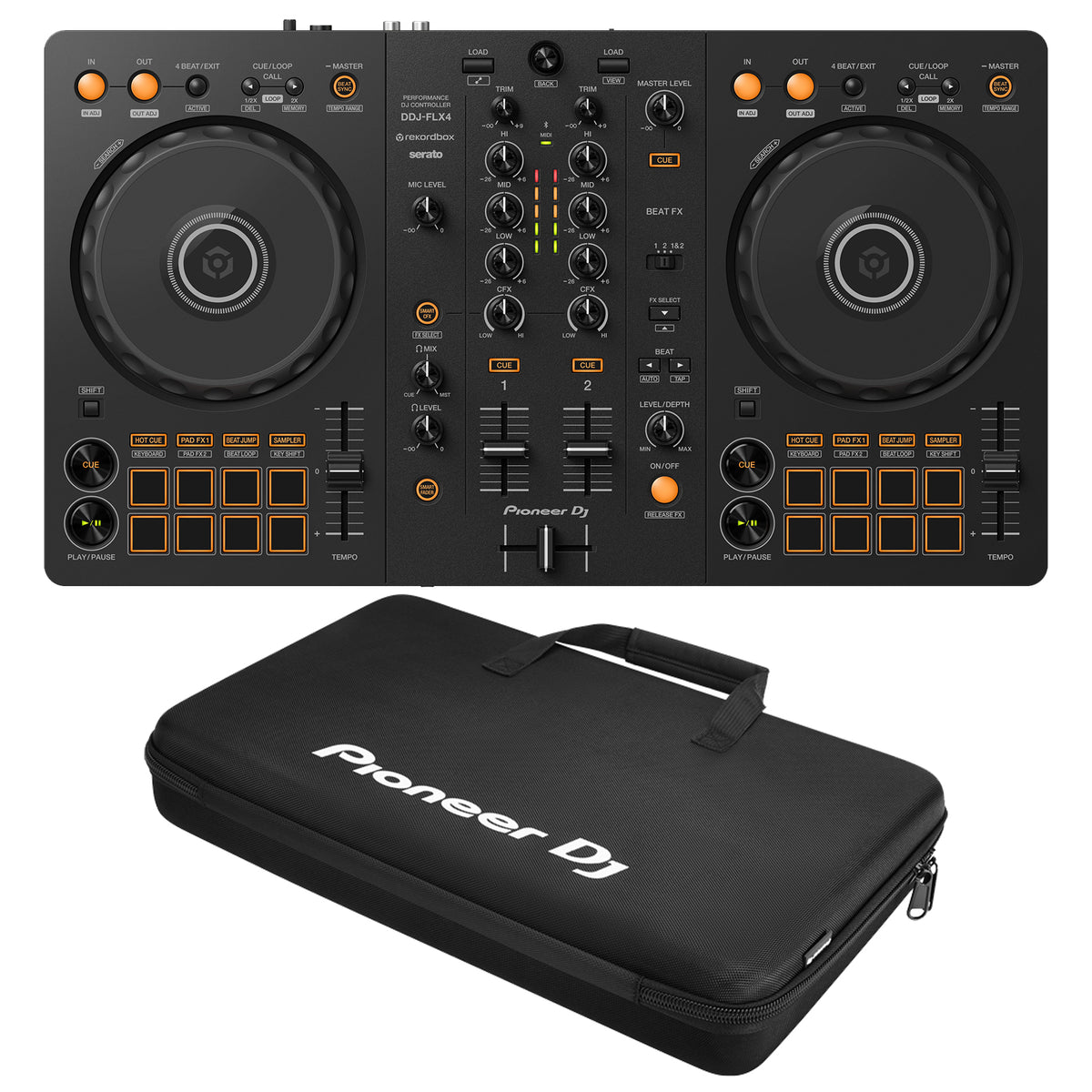 専用出品中　Pioneer PCDJコントローラー　DDJ-FLX4 DDJ-FLX4 - マルチアプリ対応2ch DJコントローラー (Black)