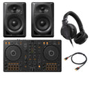 Pioneer Dj DDJ-FLX4 Controller + Casse DM-40D-BLK + HDJ-CUE1-K Cuffia + Cavo RCA