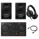 Pioneer Dj DDJ-FLX4 Controller + Casse DM-40D-BT-BLK + HDJ-CUE1-K Cuffia + Cavo