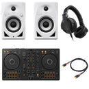 Pioneer Dj DDJ-FLX4 Controller + Casse DM-50D-BT-WHT + HDJ-CUE1-K Cuffia + Cavo - GlobalNet Shop