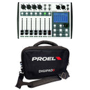 Proel DIGIPAD8 Mixer Digi con App 7Fader M. BT USB Display Touch + BAG Trasporto