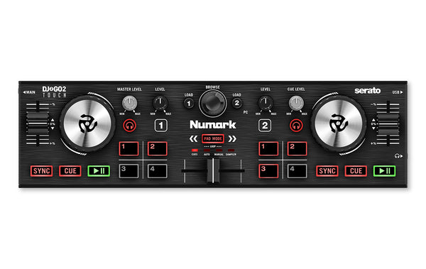 Numark DJ2GO2 TOUCH Controller Dj portatile 2Deck Scheda audio con pre X cuffia