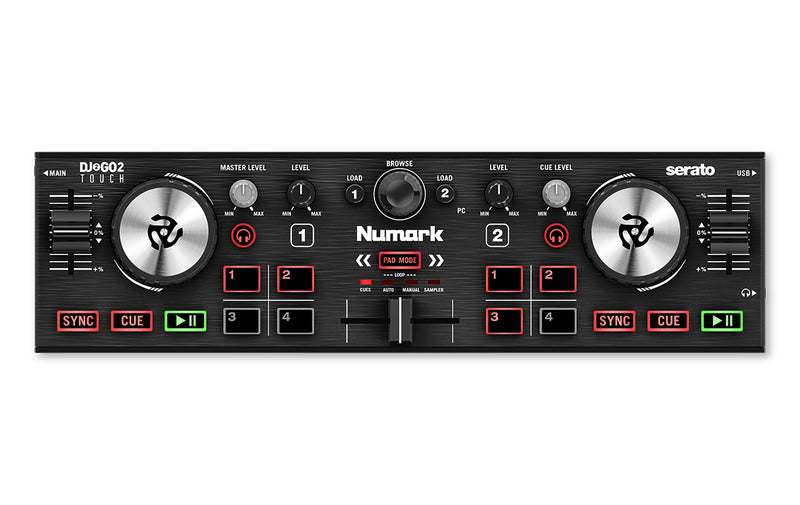 Numark DJ2GO2 TOUCH Controller Dj portatile 2Deck Scheda audio con pre X cuffia