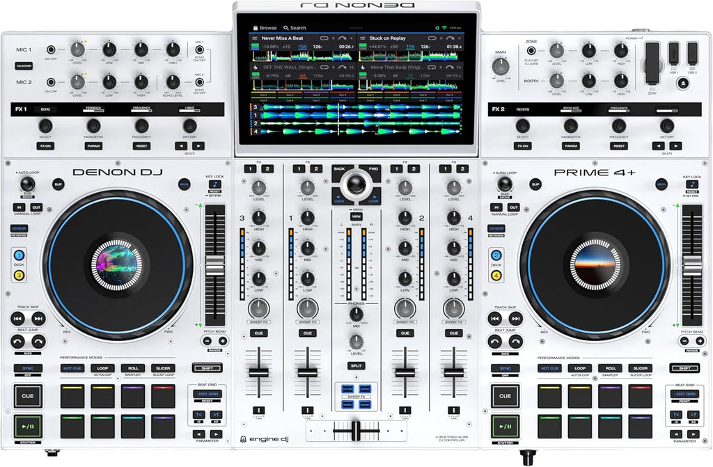 Denon Dj PRIME 4+ WHITE Controller Dj 4Deck D.10" stem separation stre