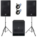 Yamaha DXR12 MKII 2 Diffusori 1100w + DXS15 Subwoofer 1020 + Stativi+ 2Cavi