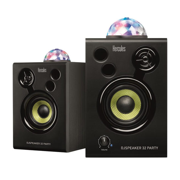 Hercules DJSPEAKER 32 PARTY Coppia diffusori audio attivi sistema led, 60w picco