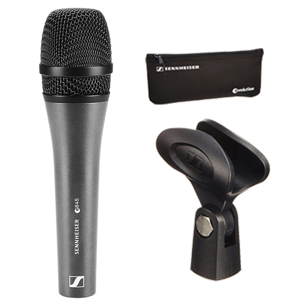 B-STOCK GARANTITO Sennheiser E845 Microfono Pro per voce + supporto + astuccio