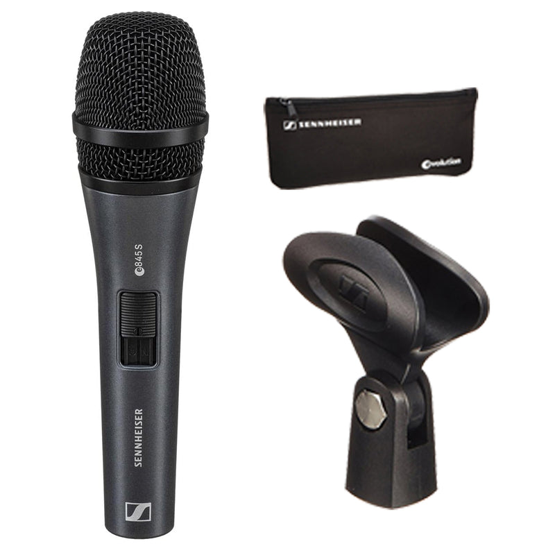 Sennheiser E845S Microfono Dinamico Pro con On/Off x voce + supporto + astuccio