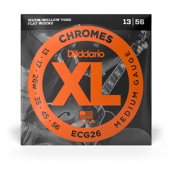 D'Addario ECG26 XL Chrome Medium Gauce Corde Chitarra Elettrica 73-56
