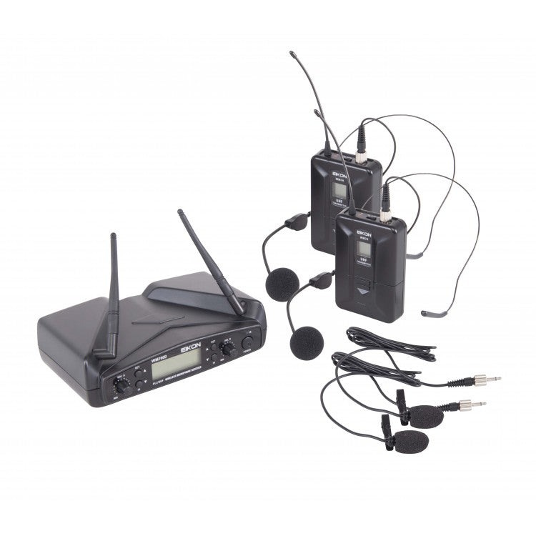 B-STOCK GARANTITO Proel EIKON WM700DH DUAL 2mic wireless archetto nero x karaoke