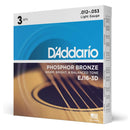 D'Addario EJ16-3D Light Acoustic 3 Set Corde x Chitarra Acustica 12-53 - GlobalNet Shop