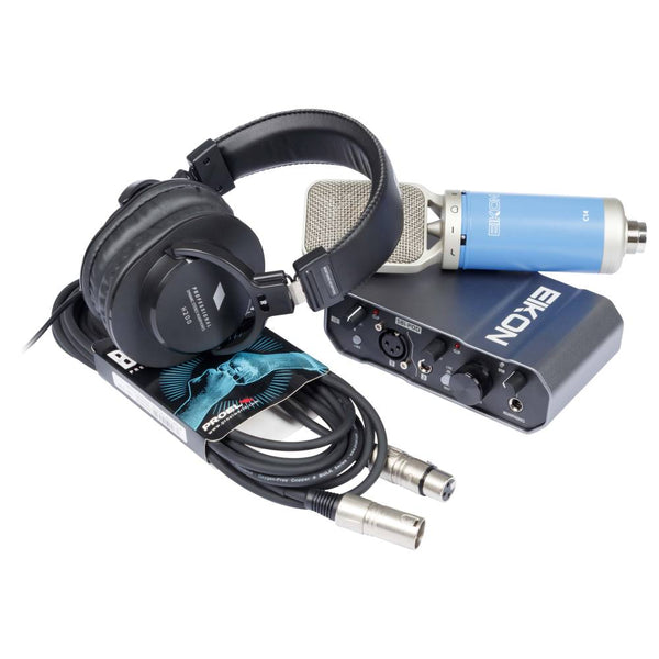 Proel EIKON STUDIO BOX FOUR Kit Studio Rec Pro Cuffia Microf. Scheda Audio Cavo