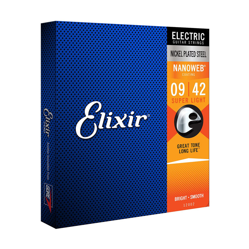 Elixir 12002 Nanoweb Super Light Electr. Set 6 Corde x Chitarra Elettrica 09-042